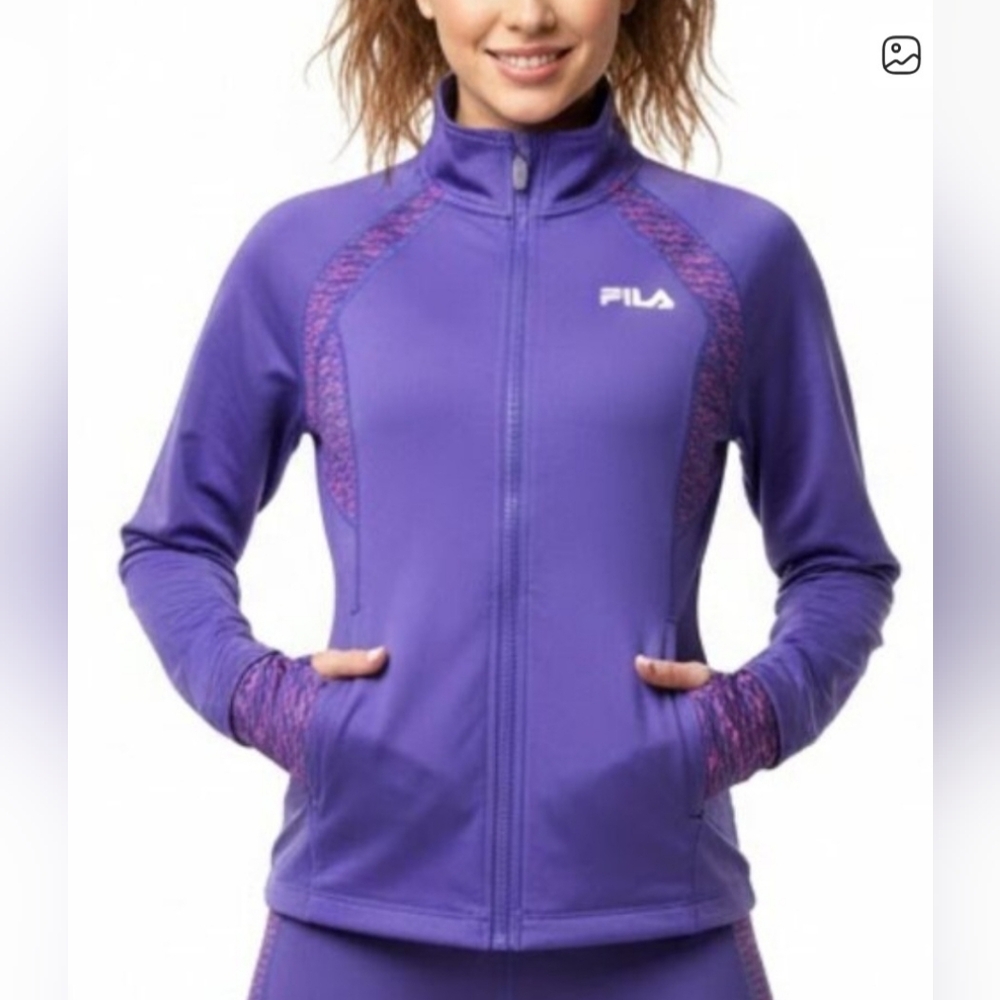 Fila Women's Purple Full-Zip Performance Jacket S